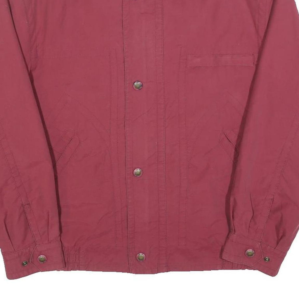 KEMPEL Mens Red Jacket S Polyester Blend Classic Zip Plain Casual Lightweight