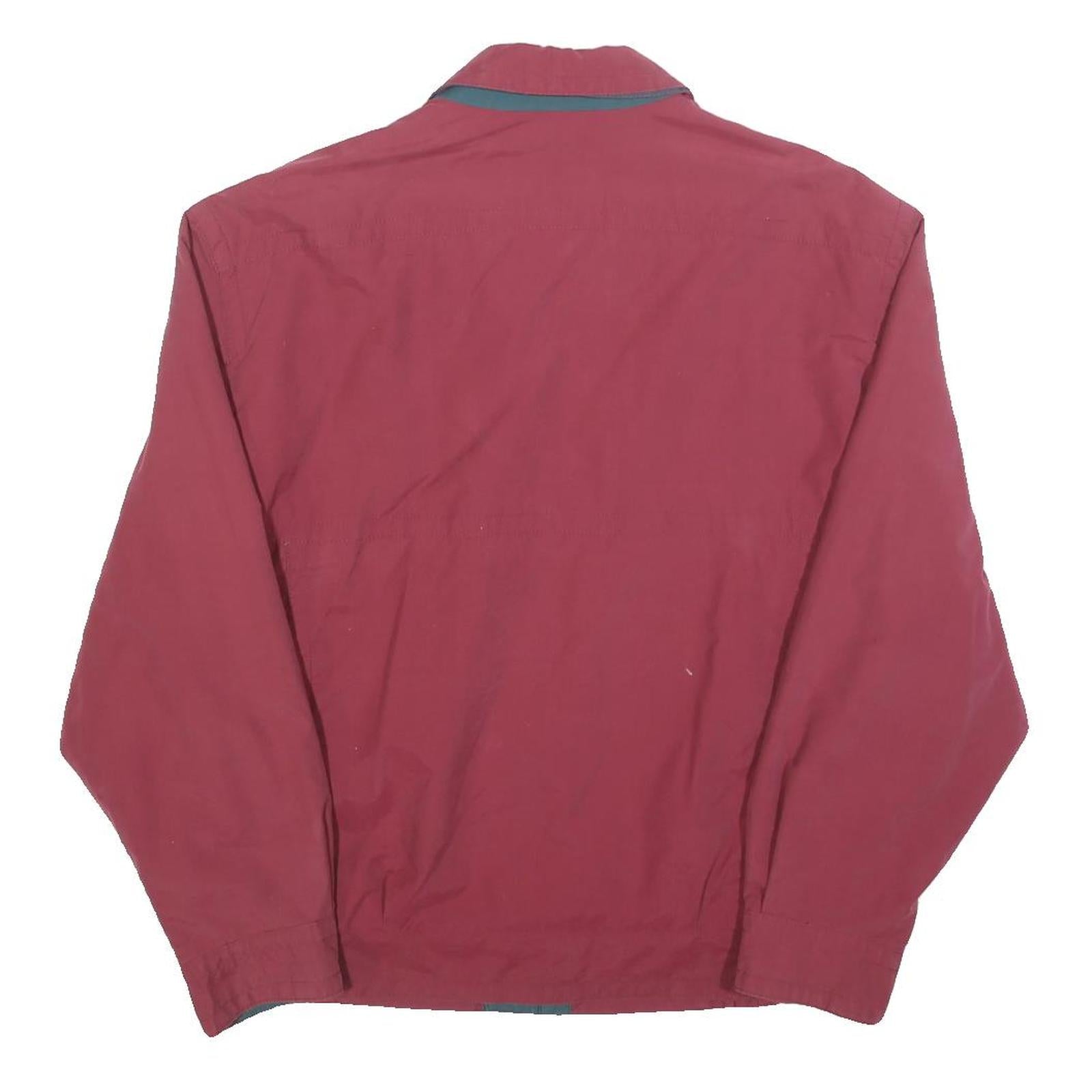 KEMPEL Mens Red Jacket S Polyester Blend Classic Zip Plain Casual Lightweight