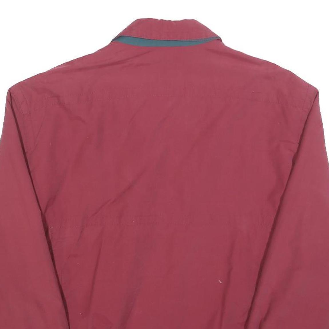 KEMPEL Mens Red Jacket S Polyester Blend Classic Zip Plain Casual Lightweight