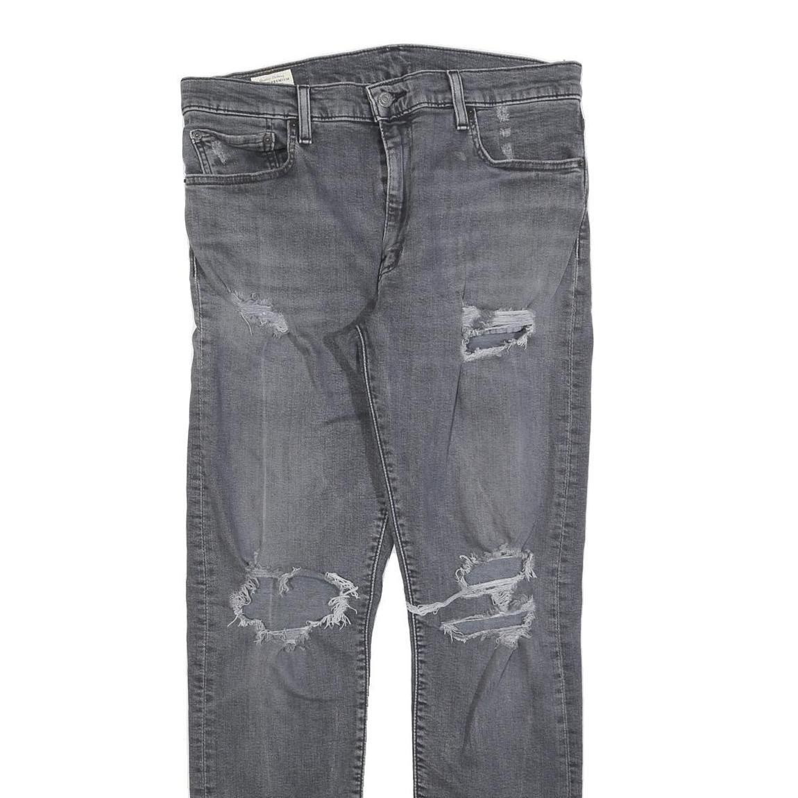 LEVI'S 512 BIG E Mens Slim Skinny Denim Medium Wash W33 L31 Distressed Jeans