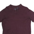 CHAPS Mens Maroon Short Sleeve Plain Polo Shirt M Casual Cotton Classic