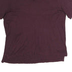 CHAPS Mens Maroon Short Sleeve Plain Polo Shirt M Casual Cotton Classic