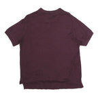 CHAPS Mens Maroon Short Sleeve Plain Polo Shirt M Casual Cotton Classic