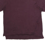 CHAPS Mens Maroon Short Sleeve Plain Polo Shirt M Casual Cotton Classic