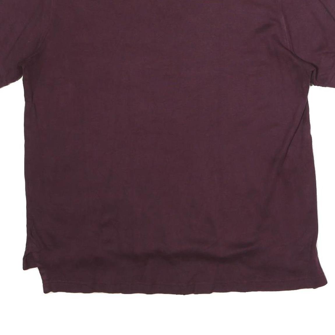 CHAPS Mens Maroon Short Sleeve Plain Polo Shirt M Casual Cotton Classic