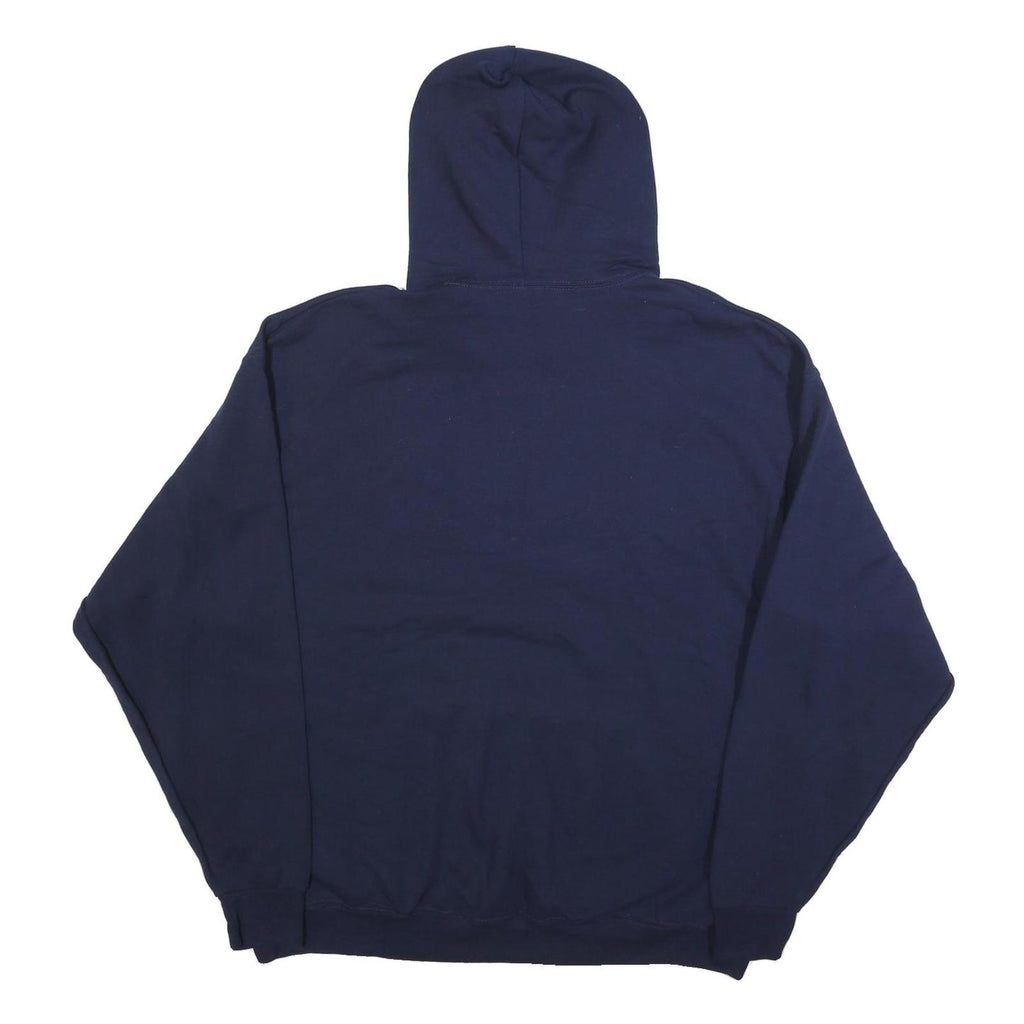 JERZEES Mens Navy Blue Auburn Logo Hoodie XL Cotton Blend Pullover