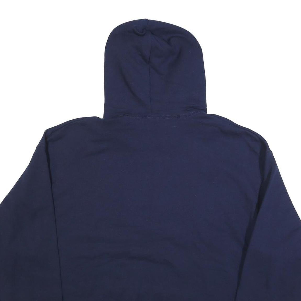 JERZEES Mens Navy Blue Auburn Logo Hoodie XL Cotton Blend Pullover