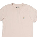 CARHARTT Womens Cream & Yellow Pocket T-Shirt S Short Sleeve Round Neck Casual