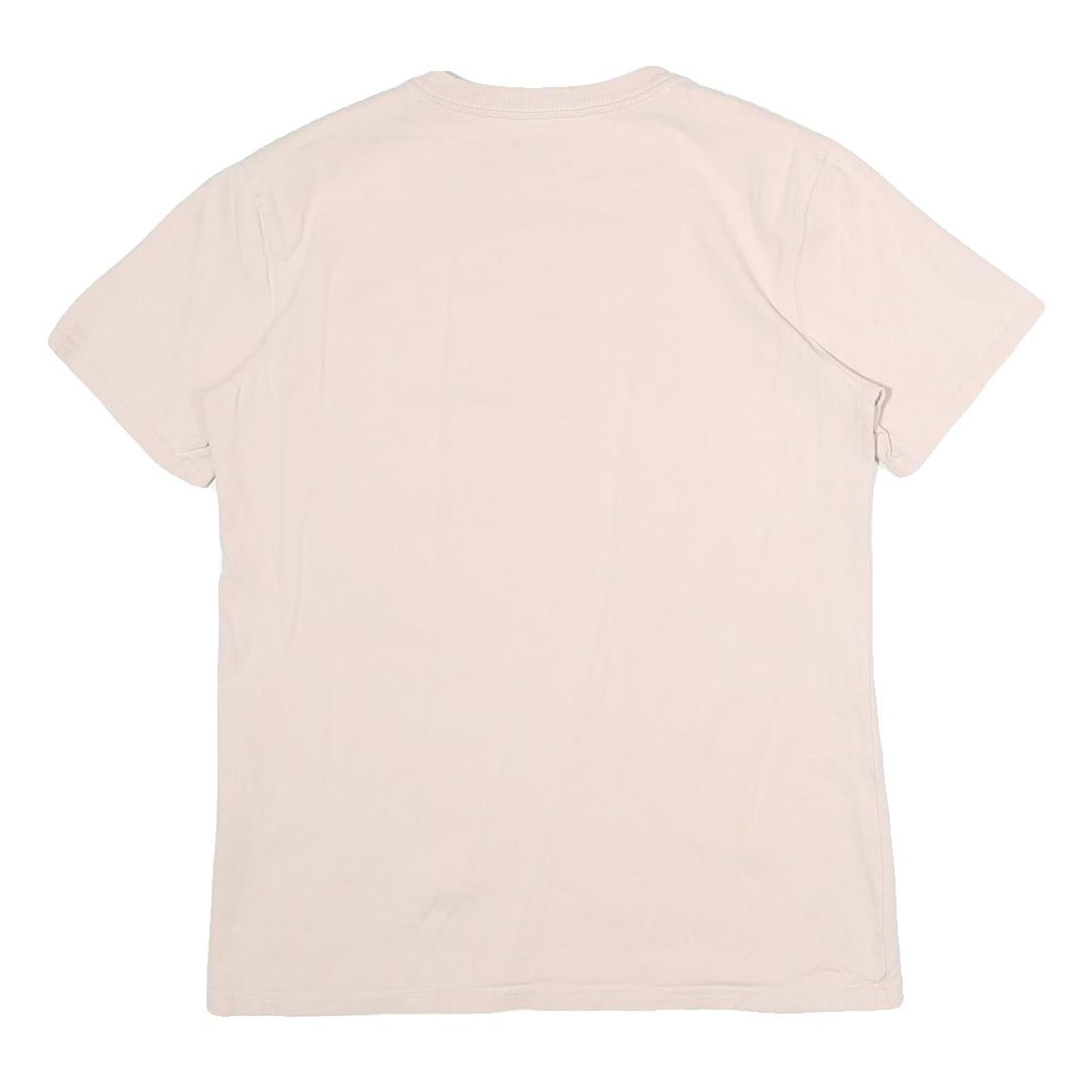 CARHARTT Womens Cream & Yellow Pocket T-Shirt S Short Sleeve Round Neck Casual