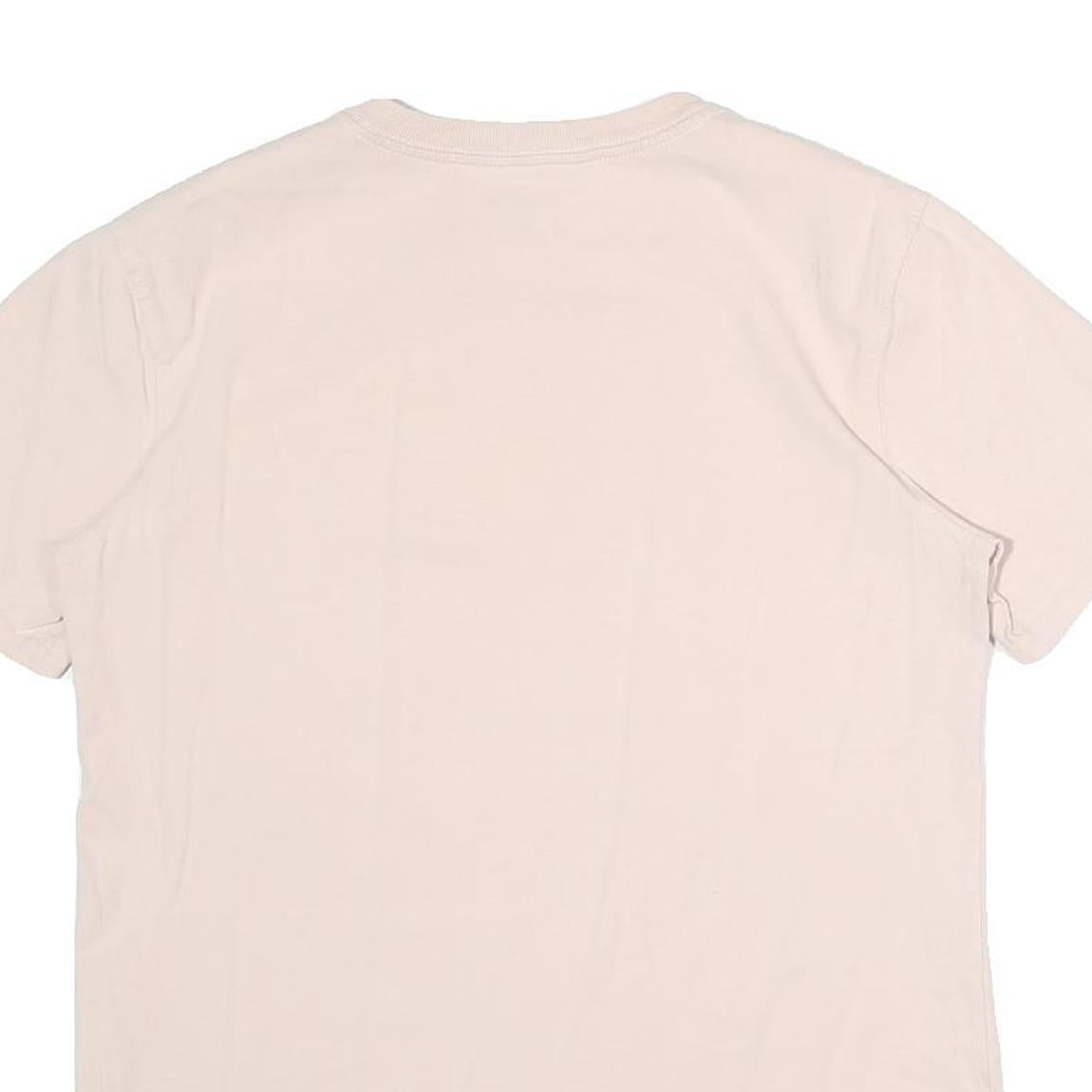 CARHARTT Womens Cream & Yellow Pocket T-Shirt S Short Sleeve Round Neck Casual