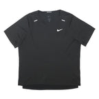 NIKE RUNNING Mens Black Crew Neck Short Sleeve T-Shirt Athletic L