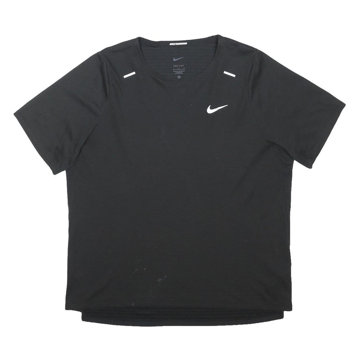 NIKE RUNNING Mens Black Crew Neck Short Sleeve T-Shirt Athletic L