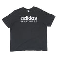 ADIDAS Mens Black Sportswear T-Shirt 2XL Short Sleeve Crew Neck Cotton Blend