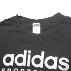 ADIDAS Mens Black Sportswear T-Shirt 2XL Short Sleeve Crew Neck Cotton Blend