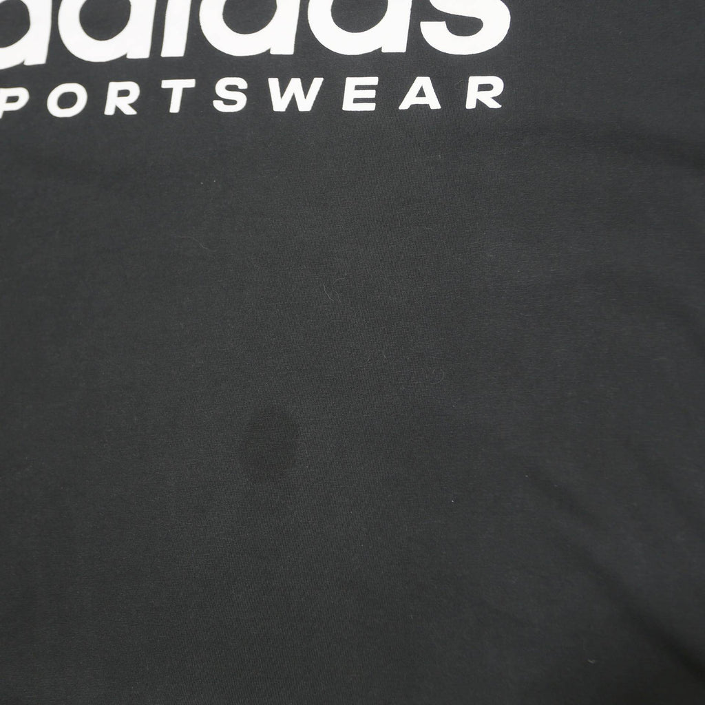 ADIDAS Mens Black Sportswear T-Shirt 2XL Short Sleeve Crew Neck Cotton Blend