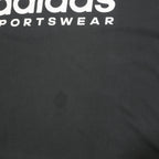 ADIDAS Mens Black Sportswear T-Shirt 2XL Short Sleeve Crew Neck Cotton Blend