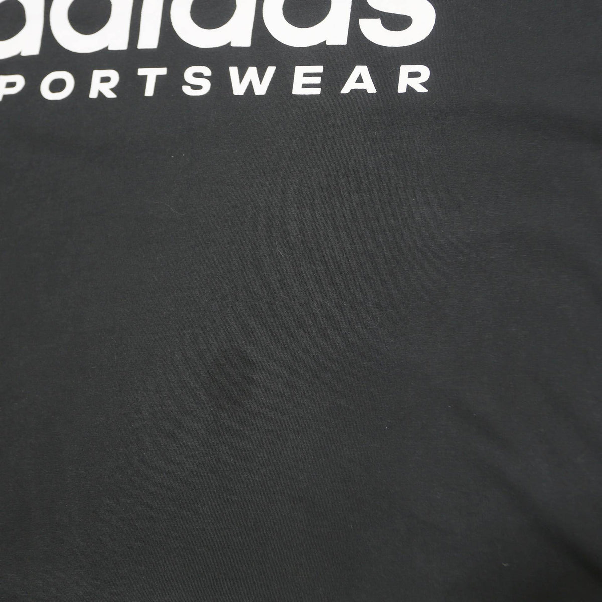 ADIDAS Mens Black Sportswear T-Shirt 2XL Short Sleeve Crew Neck Cotton Blend