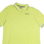 KAPPA Mens Yellow Short Sleeve Polo Shirt L Cotton Casual Sports Logo