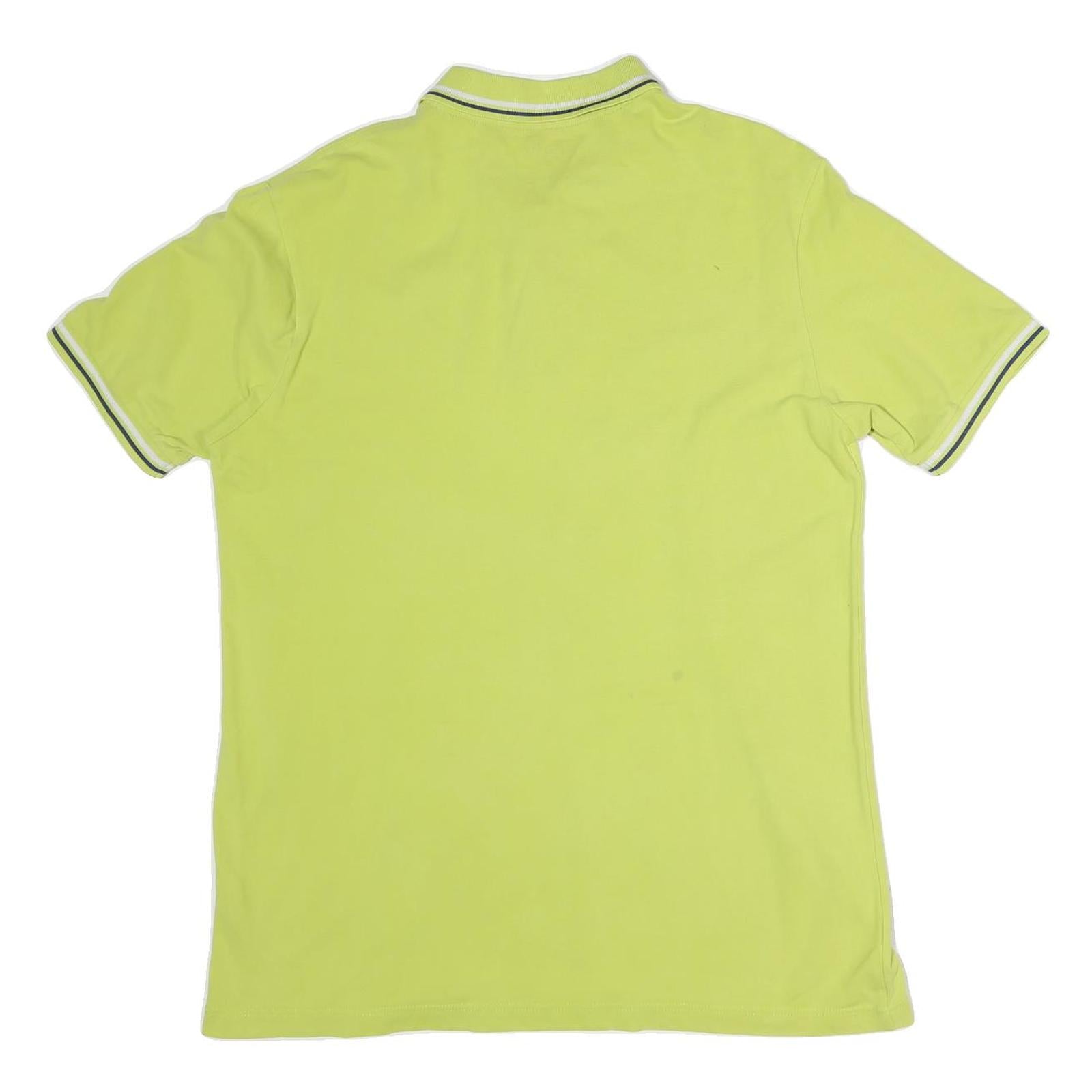 KAPPA Mens Yellow Short Sleeve Polo Shirt L Cotton Casual Sports Logo
