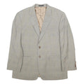 LAUREN RALPH LAUREN Mens Grey Grey Wool Blazer Button Up M Plain Classic Jacket