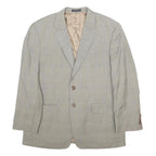 LAUREN RALPH LAUREN Mens Grey Grey Wool Blazer Button Up M Plain Classic Jacket