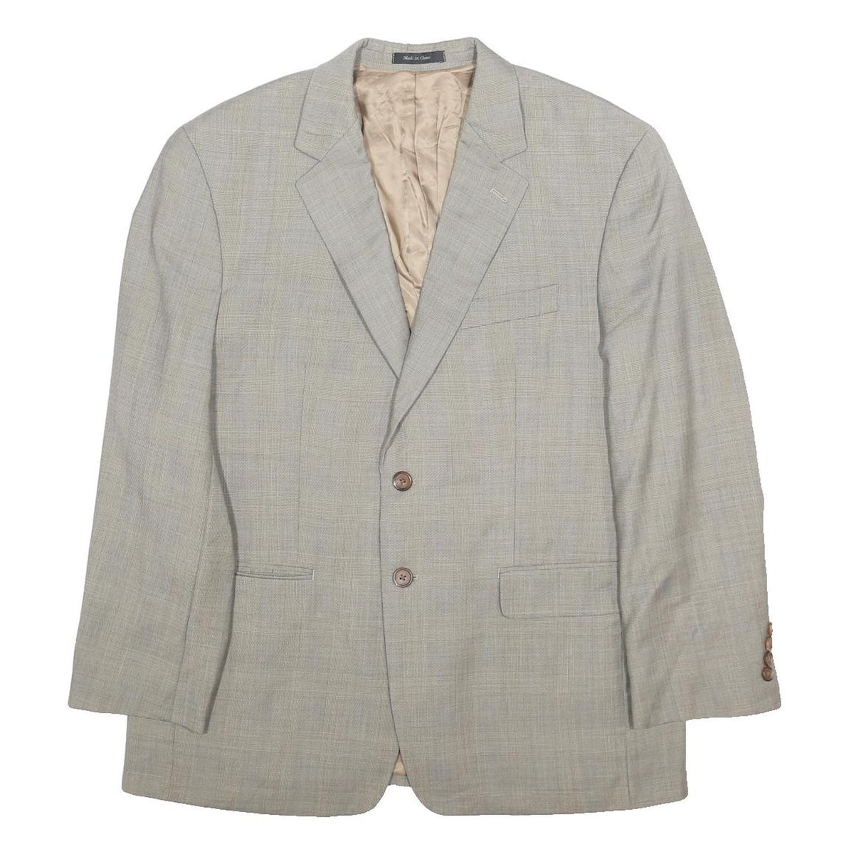 LAUREN RALPH LAUREN Mens Grey Grey Wool Blazer Button Up M Plain Classic Jacket