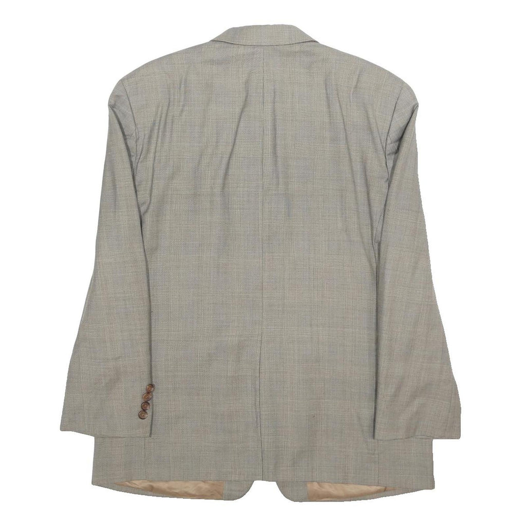LAUREN RALPH LAUREN Mens Grey Grey Wool Blazer Button Up M Plain Classic Jacket
