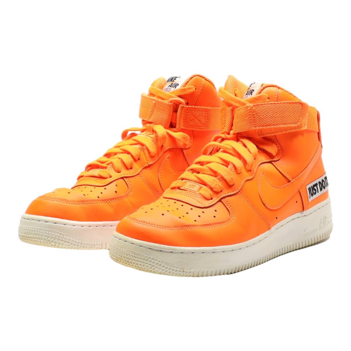 NIKE Air Force 1 2018 High Top Trainers Orange Synthetic Womens UK 7.5