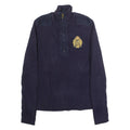 LAUREN RALPH LAUREN Petite Womens Jumper Blue 1/4 Zip Chunky Knit L