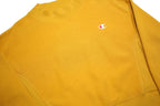 CHAMPION REVERSE WEAVE Womens Yellow Crew Neck S Cotton Blend Pullover