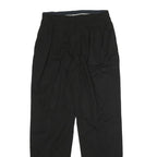 MOSCHINO Womens Black Cotton Blend Relaxed Trousers W26 L27 Classic Fit Zip
