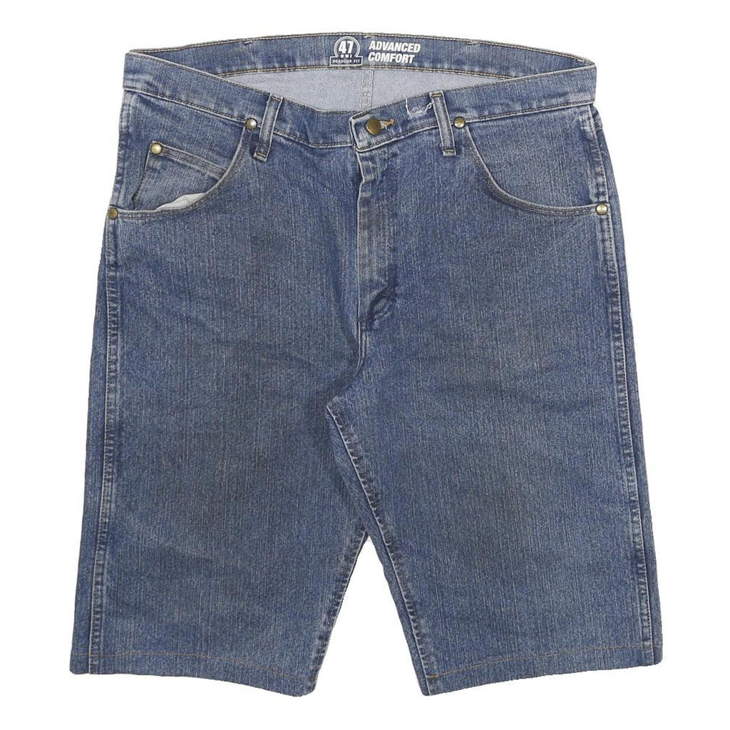 WRANGLER Mens Denim Blue Shorts 2XL W36 Classic Cotton Blend Casual