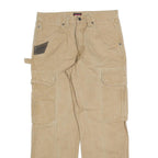 WRANGLER Mens Cotton Blend Beige Regular Straight Trousers W32 L30 Workwear