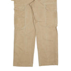 WRANGLER Mens Cotton Blend Beige Regular Straight Trousers W32 L30 Workwear