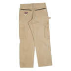 WRANGLER Mens Cotton Blend Beige Regular Straight Trousers W32 L30 Workwear