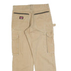 WRANGLER Mens Cotton Blend Beige Regular Straight Trousers W32 L30 Workwear