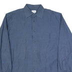 JOOP! Mens Plain Shirt Blue Long Sleeve L
