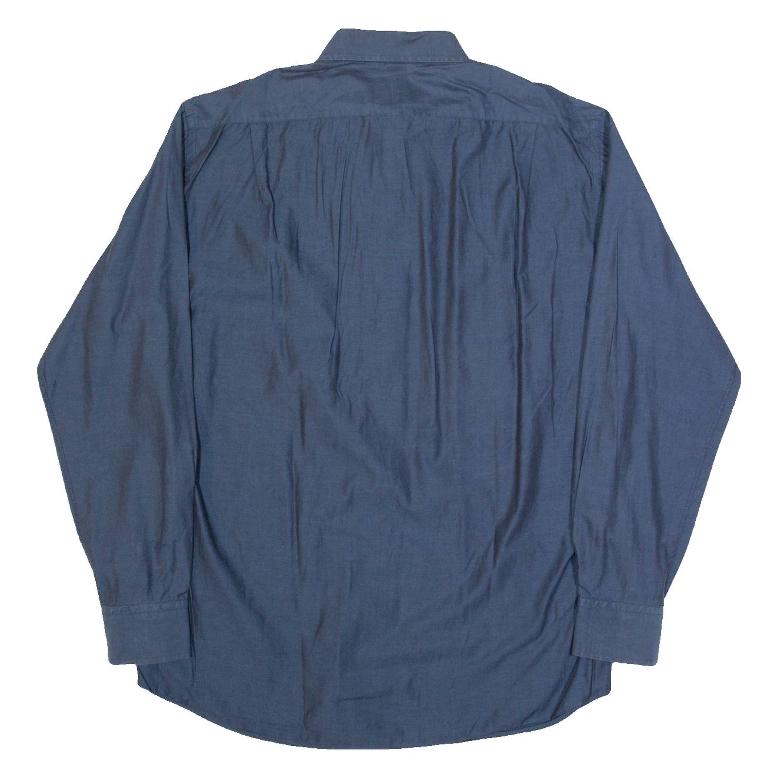 JOOP! Mens Plain Shirt Blue Long Sleeve L