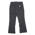 CARHARTT Womens Regular Fit Black Denim Straight Jeans W30 L28 Original Fit Zip