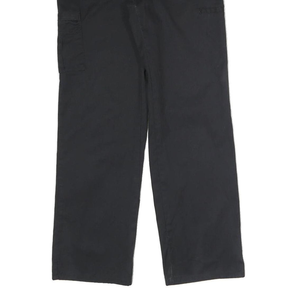 DICKIES Mens Cotton Blend Black Regular Straight Trousers W30 L31 Workwear