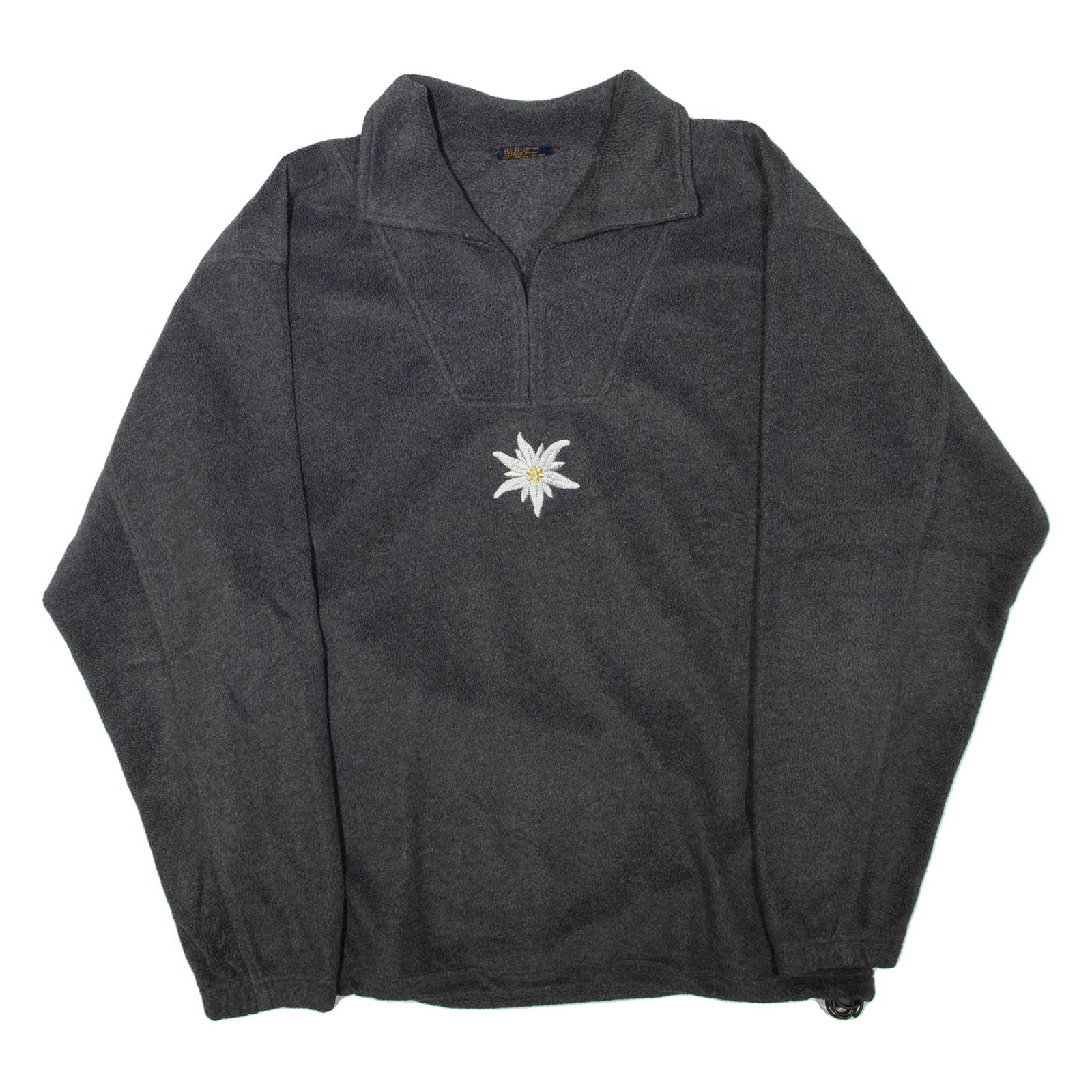 RONWEIL Womens Sweatshirt Grey Collared L