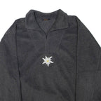 RONWEIL Womens Sweatshirt Grey Collared L