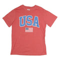 MAD ENGINE Mens Red USA Graphic T-Shirt L Short Sleeve Crew Neck Cotton Casual