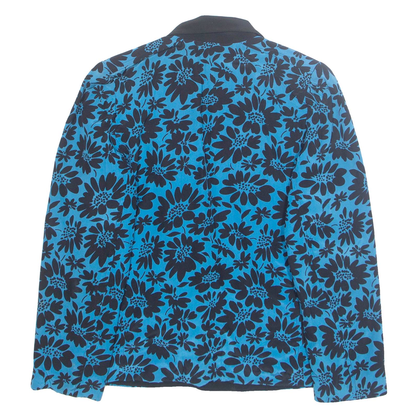CATHERINE DE FOOLTER Womens Blazer Jacket Blue Floral M