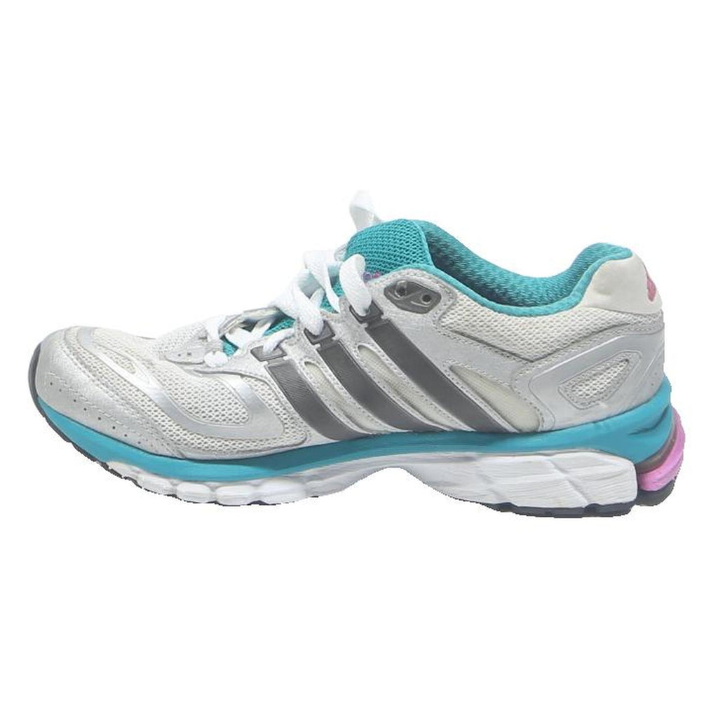 ADIDAS Response Cushion 22 Womens Trainers UK 4.5 White Grey & Turquoise