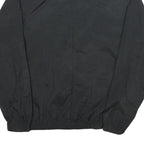 REEBOK Mens Black Nylon Track Jacket M Zip Plain Lightweight Sportswear