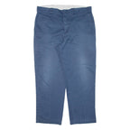 DICKIES Workwear Mens Trousers Blue Regular Straight W36 L27