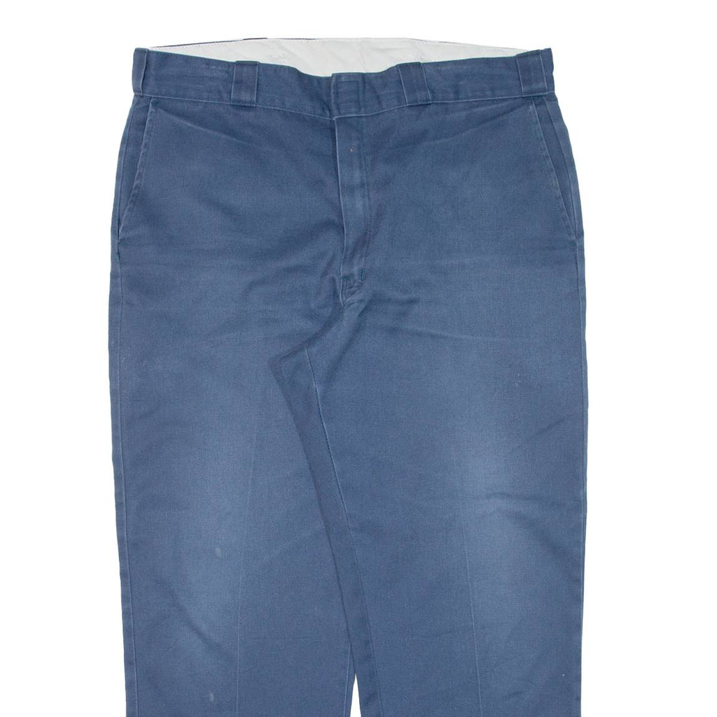 DICKIES Workwear Mens Trousers Blue Regular Straight W36 L27