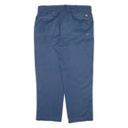 DICKIES Workwear Mens Trousers Blue Regular Straight W36 L27