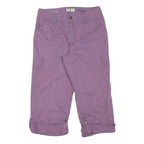 CARIBBEAN JOE Womens Purple Cargo Casual Shorts M W29 Lightweight Cotton Blend